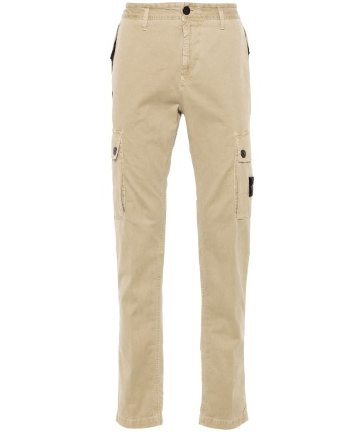 Stone Island - Pantalon cargo slim biscuit outlet