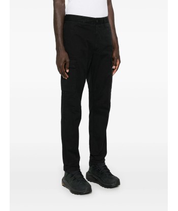 Stone Island - Pantalon cargo regular tapered noir de pas cher