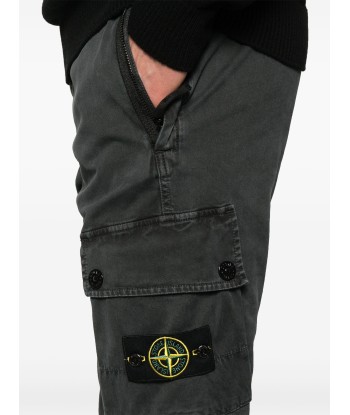 Stone Island - pantalon cargo slim gris anthracite une grave pollution 