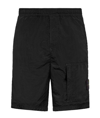 STONE ISLAND - Short bermuda en nylon noir En savoir plus