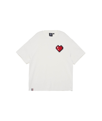 109729-262 | PIXEL LOVE TEE | MARSHMALLOW 50-70% off 