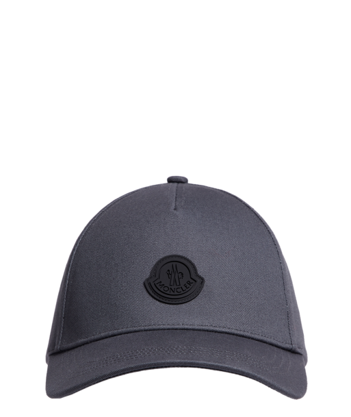 MONCLER - CASQUETTE NOIRE LOGO MATTE GRISE prix pour 