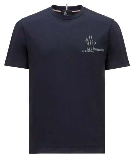 MONCLER GRENOBLE - T- SHIRT BLEU MARINE Voir les baskets