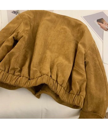 Suede Short Jacket in Indie Style for Women s'inspire de l'anatomie humaine