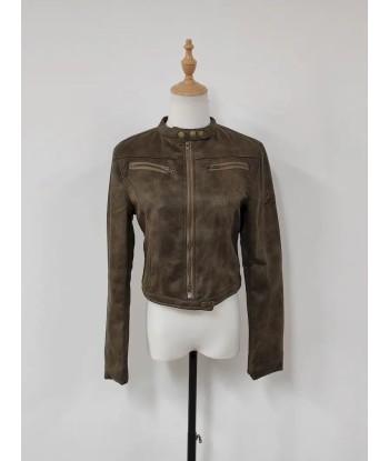 Retro Brown Suede Jacket for Women Spicy Girl Look rembourrage situé sous