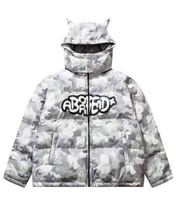 Y2K Hooded Jacket with Devil Horns Camouflage sélection de produits