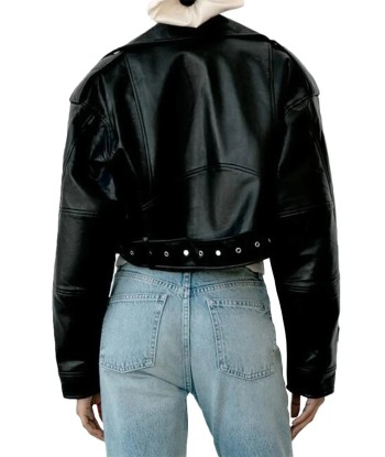 E-Girl Black Vegan Leather Jacket with Belt prix