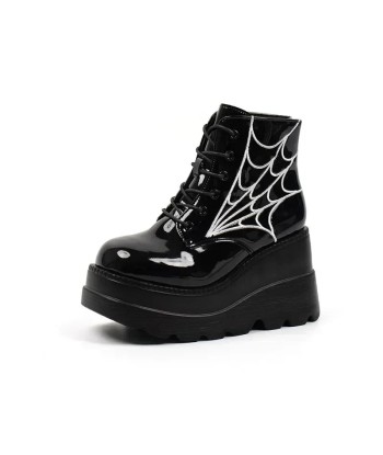 Gothic Spider Print Ankle Boots with High Heels Toutes les collections ici