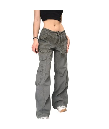 Baggy Gothic Cargo Pants with Zipper in Green for Alternative Styles | Discover Now! pas cher 