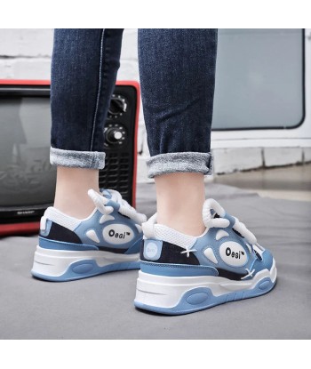 Stylish E-Girl Sneakers in Blue with Thick Sole Le MVP de beaucoup