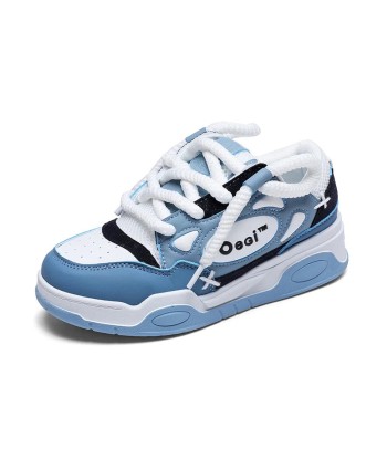 Stylish E-Girl Sneakers in Blue with Thick Sole Le MVP de beaucoup