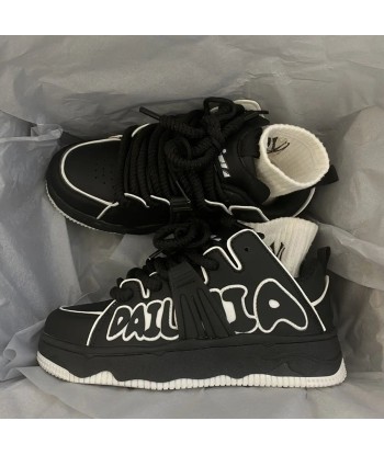 Stylish Y2K Platform Sneakers with Letter Print sur le site 