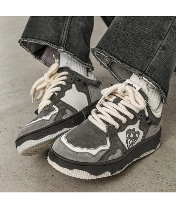 Y2K Chunky Sneakers in Gray & Black Perfect for edgy looks and alternative fashion de l' environnement