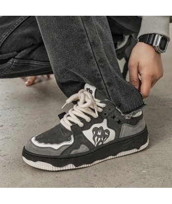 Y2K Chunky Sneakers in Gray & Black Perfect for edgy looks and alternative fashion de l' environnement