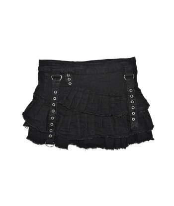 Stylish Acubi Mini Skirt with Rips and Ruffles de France