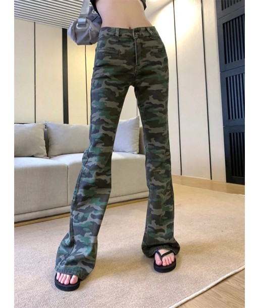 Camouflage High-Waisted Trousers Grunge Jeans pour bénéficier 