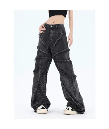 Y2K Vintage Denim Pants for Women with Oversized Cut Voir les baskets