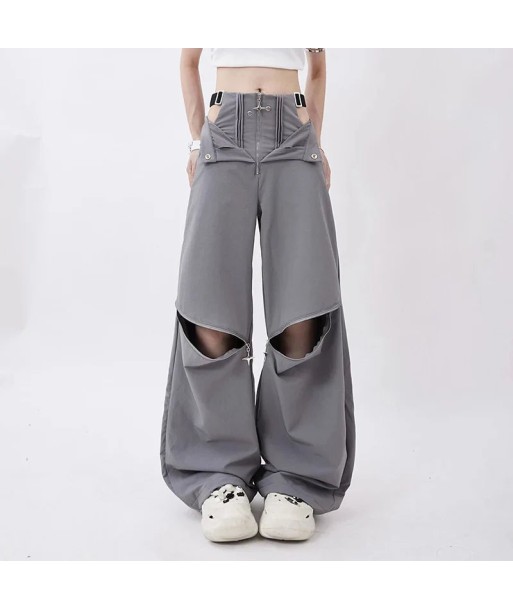 Y2K Streetwear High-Waist Cargo Pants with Hollow-Out Design acheter en ligne