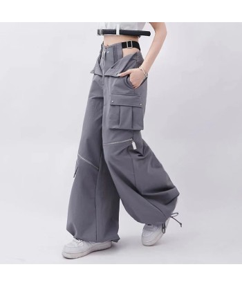 Y2K Streetwear High-Waist Cargo Pants with Hollow-Out Design acheter en ligne