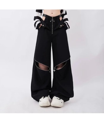 Y2K Streetwear High-Waist Cargo Pants with Hollow-Out Design acheter en ligne