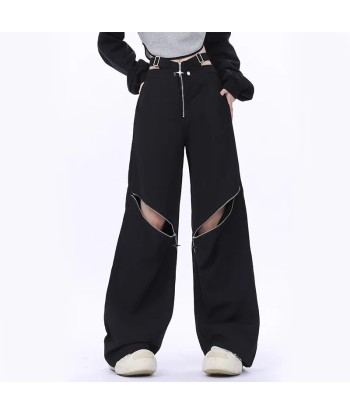 Y2K Streetwear High-Waist Cargo Pants with Hollow-Out Design acheter en ligne