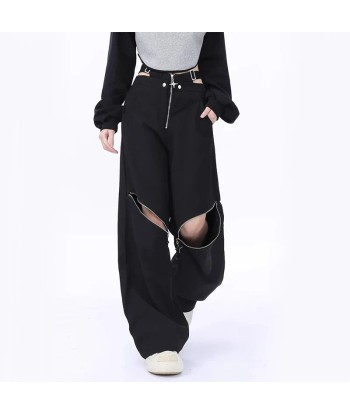 Y2K Streetwear High-Waist Cargo Pants with Hollow-Out Design acheter en ligne