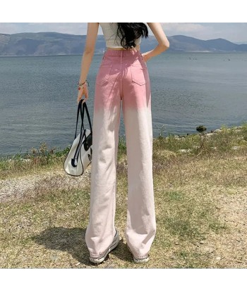 High-waisted women's pants with gradient in grunge style pas cher