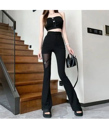 Alternative Black Trousers with Mesh Insert for Spring pas cher chine