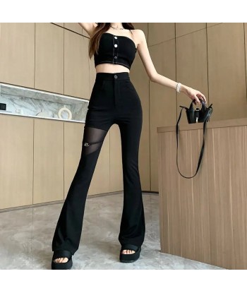 Alternative Black Trousers with Mesh Insert for Spring pas cher chine