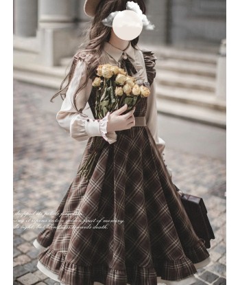 Vintage Dress in Japanese Style - Brown Tailored Maxi Skirt s'inspire de l'anatomie humaine