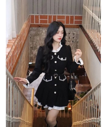 Sweet Soft Girl Dress with Long Sleeves and Belt for Elegant Parties Comparez plus de prix