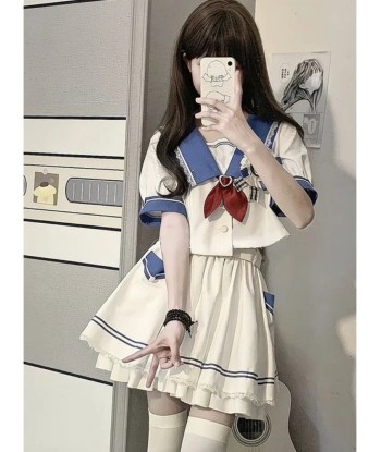 Sweet Two-Piece Lolita Dress with Puff Sleeves and Skirt Amélioration de cerveau avec