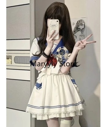 Sweet Two-Piece Lolita Dress with Puff Sleeves and Skirt Amélioration de cerveau avec