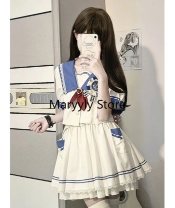 Sweet Two-Piece Lolita Dress with Puff Sleeves and Skirt Amélioration de cerveau avec