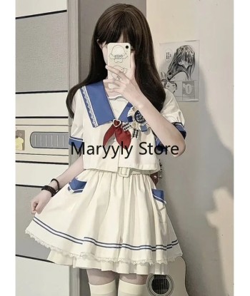 Sweet Two-Piece Lolita Dress with Puff Sleeves and Skirt Amélioration de cerveau avec