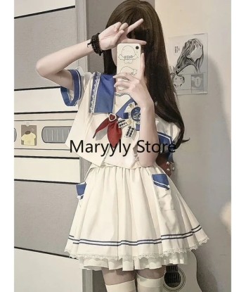 Sweet Two-Piece Lolita Dress with Puff Sleeves and Skirt Amélioration de cerveau avec