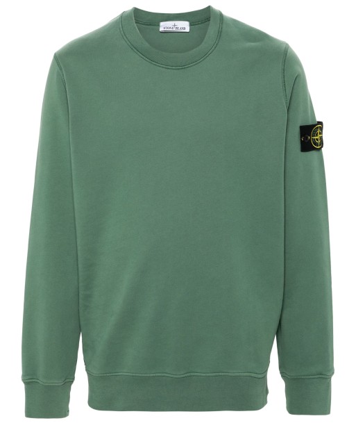 Stone Island - Crewneck vert en linge