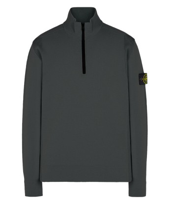 Stone Island - Half zip en laine gris anthracite plus qu'un jeu 