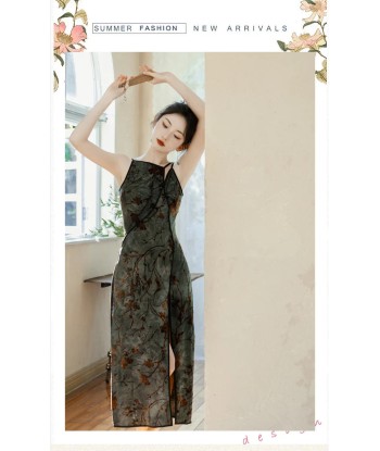 Chinese Flower Jacquard Dress brillant des détails fins