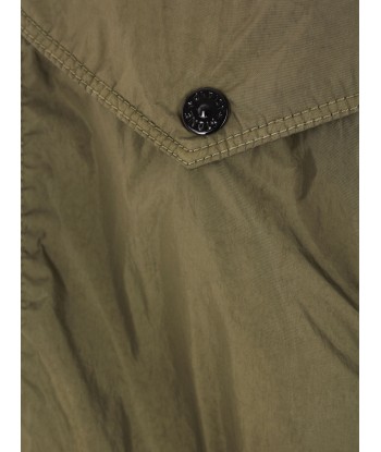 Stone Island - Surchemise crinkle kaki ou a consommer sur place