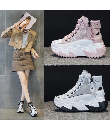 Zip-Up Platform shoes Trendy Sneakers shop