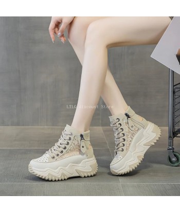 Zip-Up Platform shoes Trendy Sneakers shop