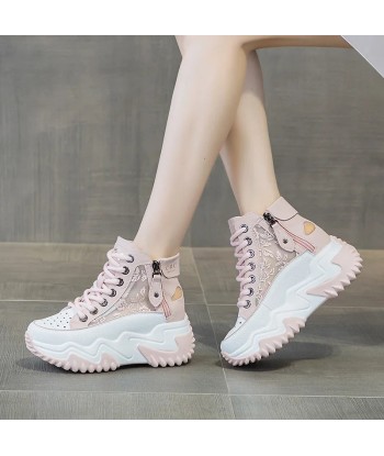 Zip-Up Platform shoes Trendy Sneakers shop