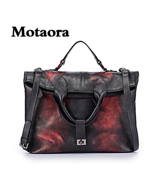 Trendy Vintage Leather Bag in Gothic Style for Women france