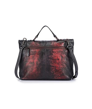 Trendy Vintage Leather Bag in Gothic Style for Women france