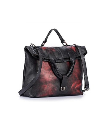 Trendy Vintage Leather Bag in Gothic Style for Women france