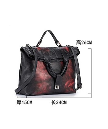 Trendy Vintage Leather Bag in Gothic Style for Women france