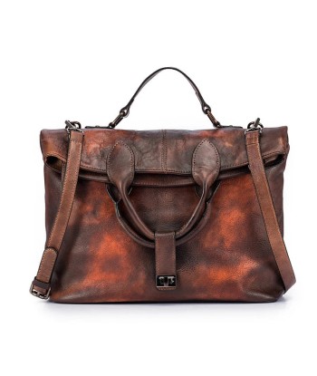 Trendy Vintage Leather Bag in Gothic Style for Women france