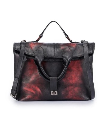 Trendy Vintage Leather Bag in Gothic Style for Women france