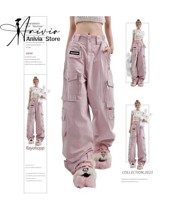 Rosa Y2K Cargo Pants with Oversized Cut en stock